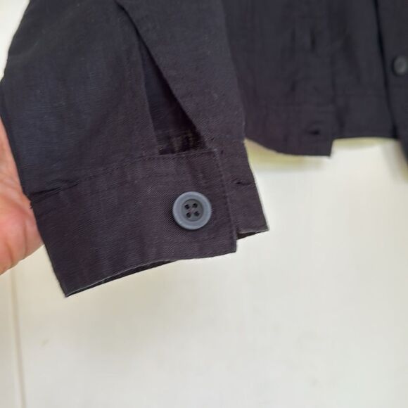 NEW With Tag Black Linen Jacket by Quince - Picture 3 of 6